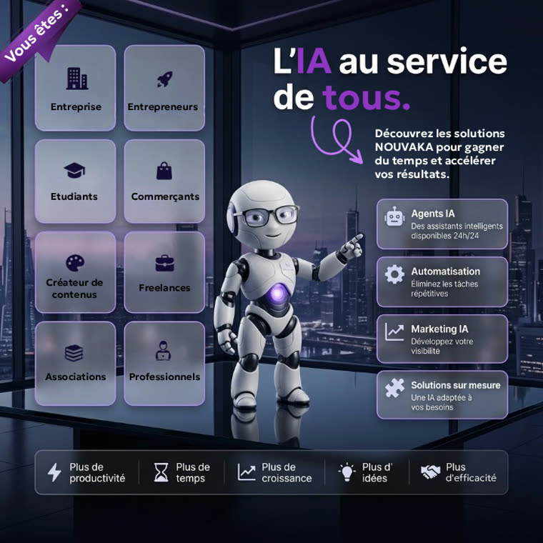 Visuel Nouvaka — l'IA au service de tous
