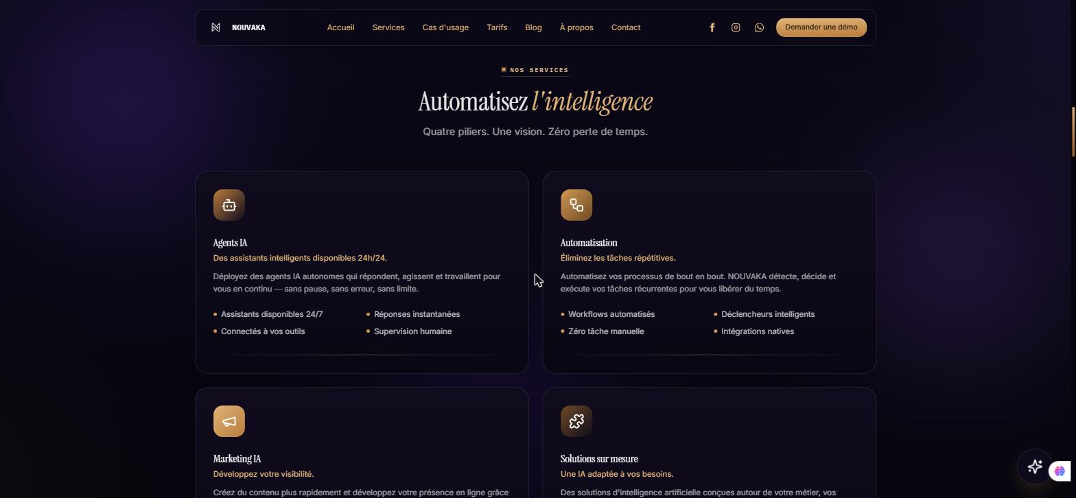 Nouvaka — section services